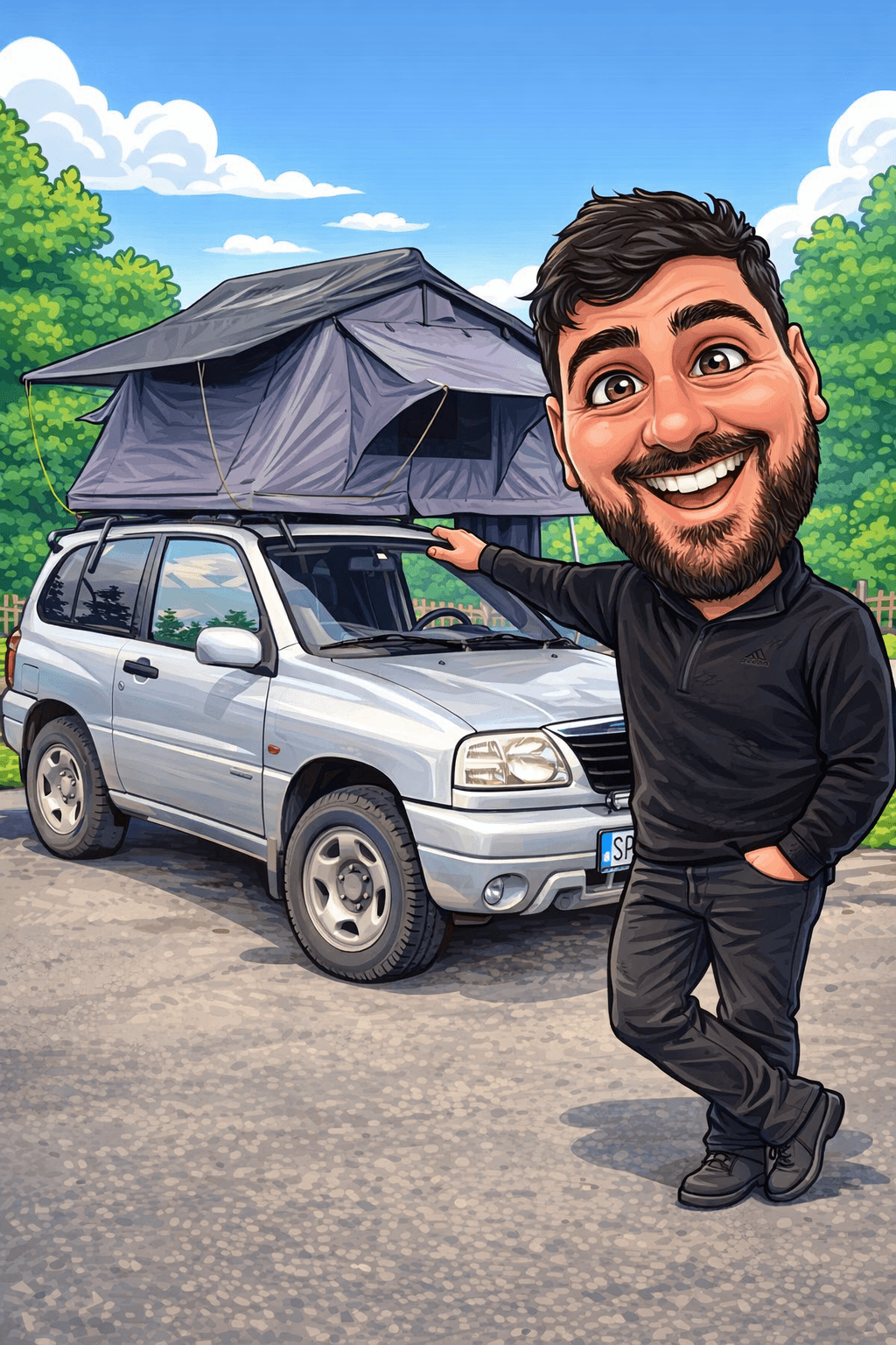 Exemplu caricatură cu mașină 1